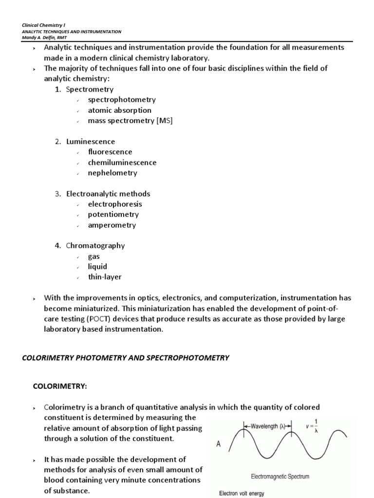 Colorimetry Colorimetry Photometry And Spectrophotometry