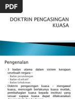 Doktrin Pengasingan Kuasa LECTURE 3