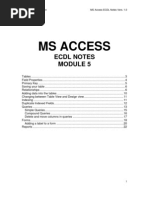 MS Access Notes