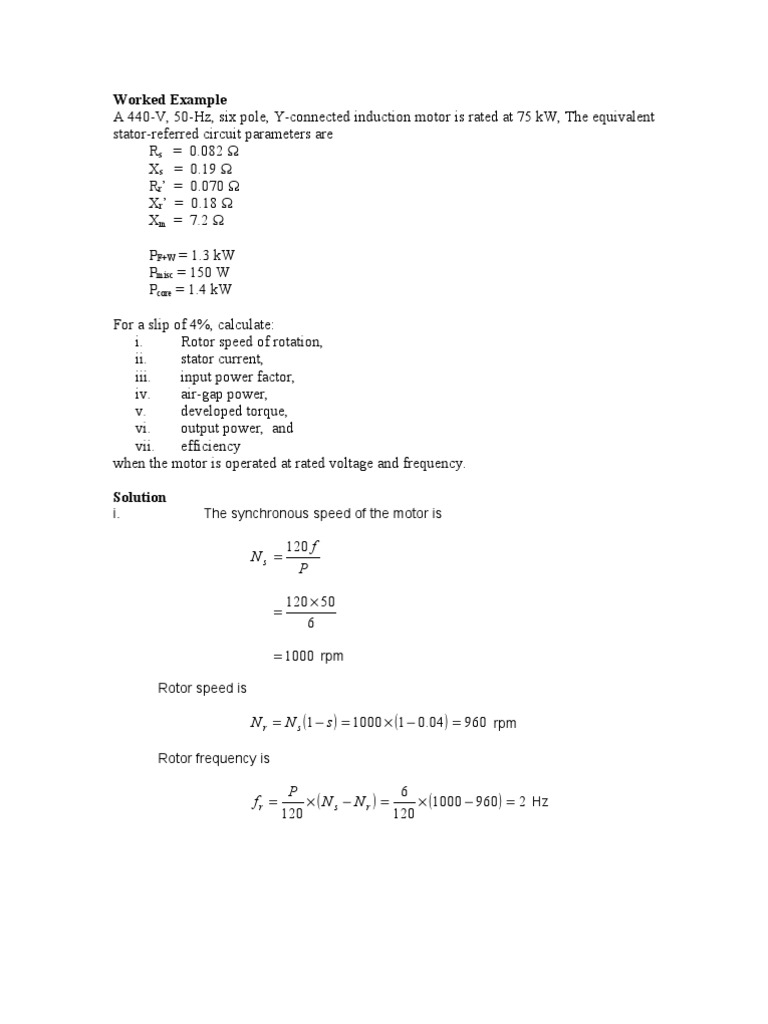 Revision On Induction Motor For Test 2 - BEE 4123 | PDF | Electric ...