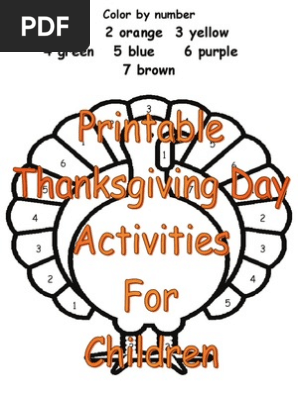 Printable Thanksgiving Day Activities for Children