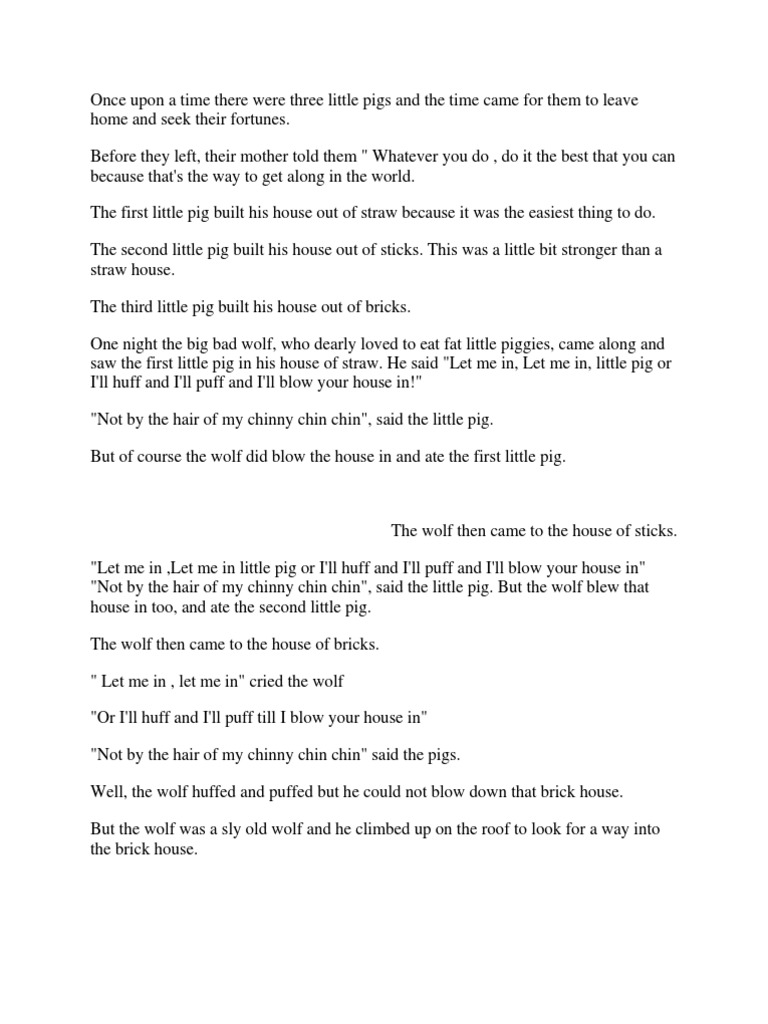 3 Little Pigs Spanish