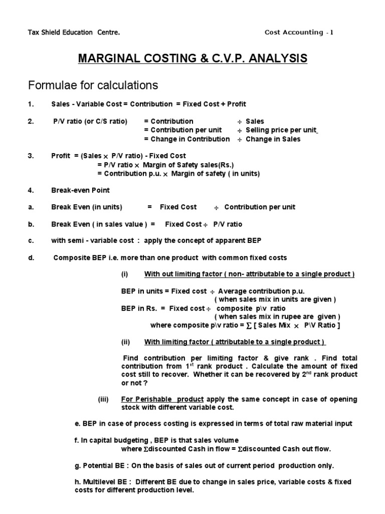 38 Marginal Costing | PDF