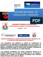 Jornadas de Induccion Curso de Nivelacion 4 Octubre - 2012