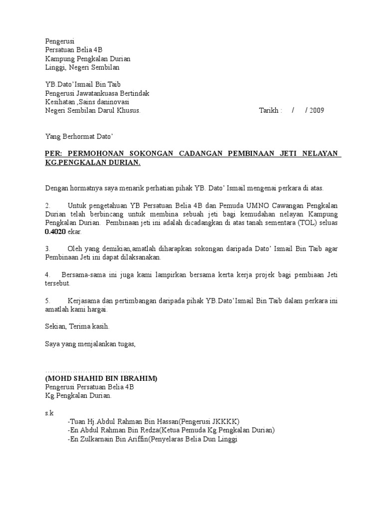Proposal Pembinaan Jeti Pdf