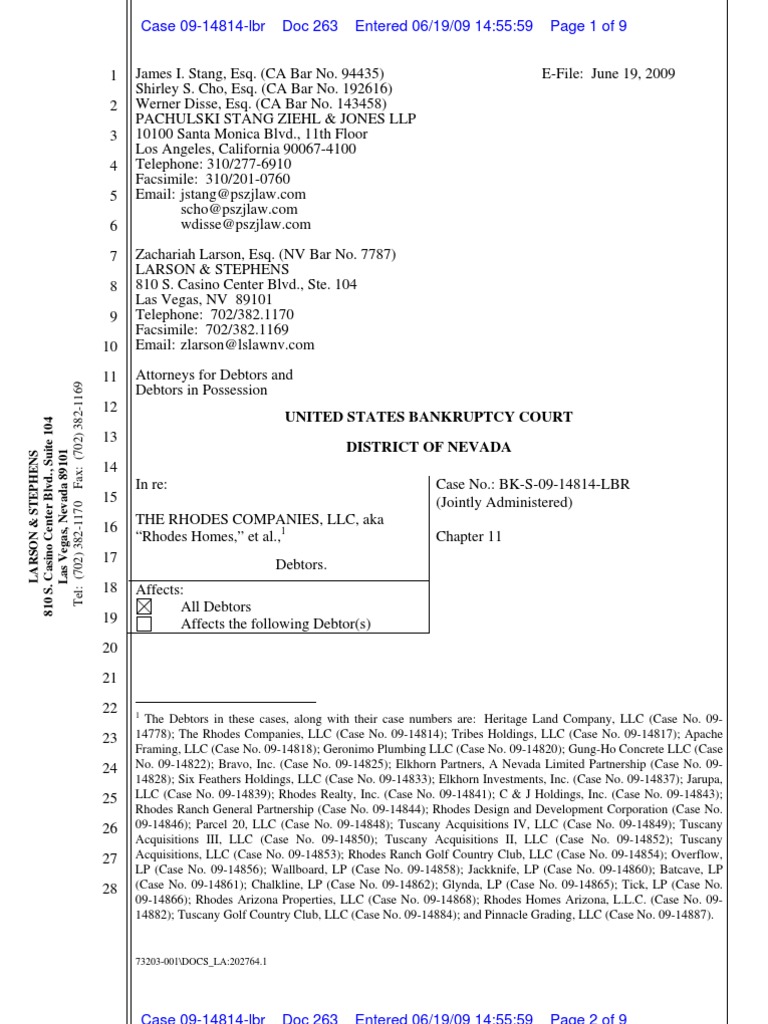 United States Bankruptcy Court District of Nevada PDF Precision