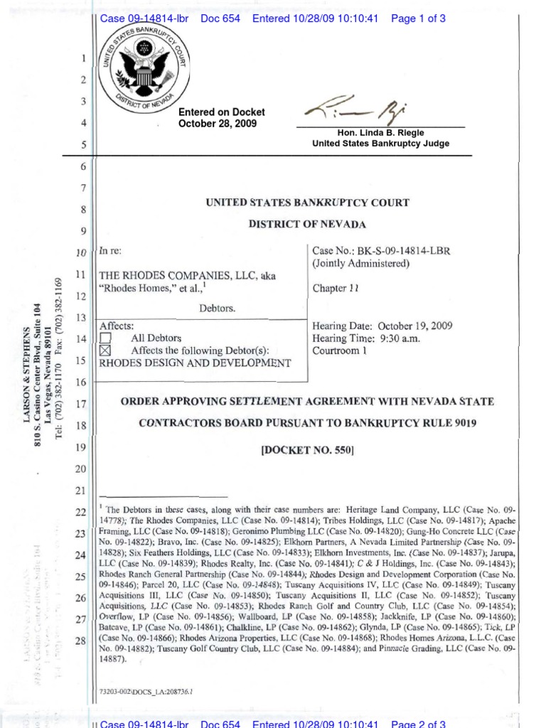 Bankruptcy Court Order Certification | PDF | Law