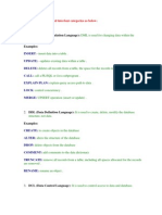 DML (Data Manipulation Language) :: SQL Commands Are Divided Into Four Categories As Below