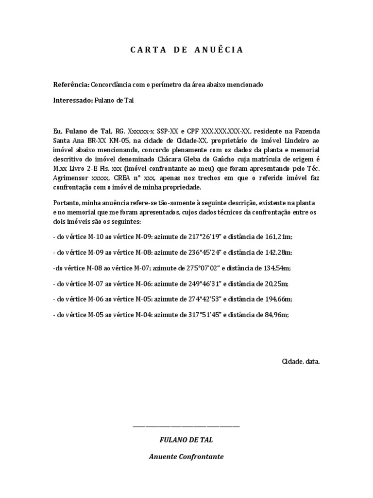 Carta De No Anuencia  Recipes Pad d