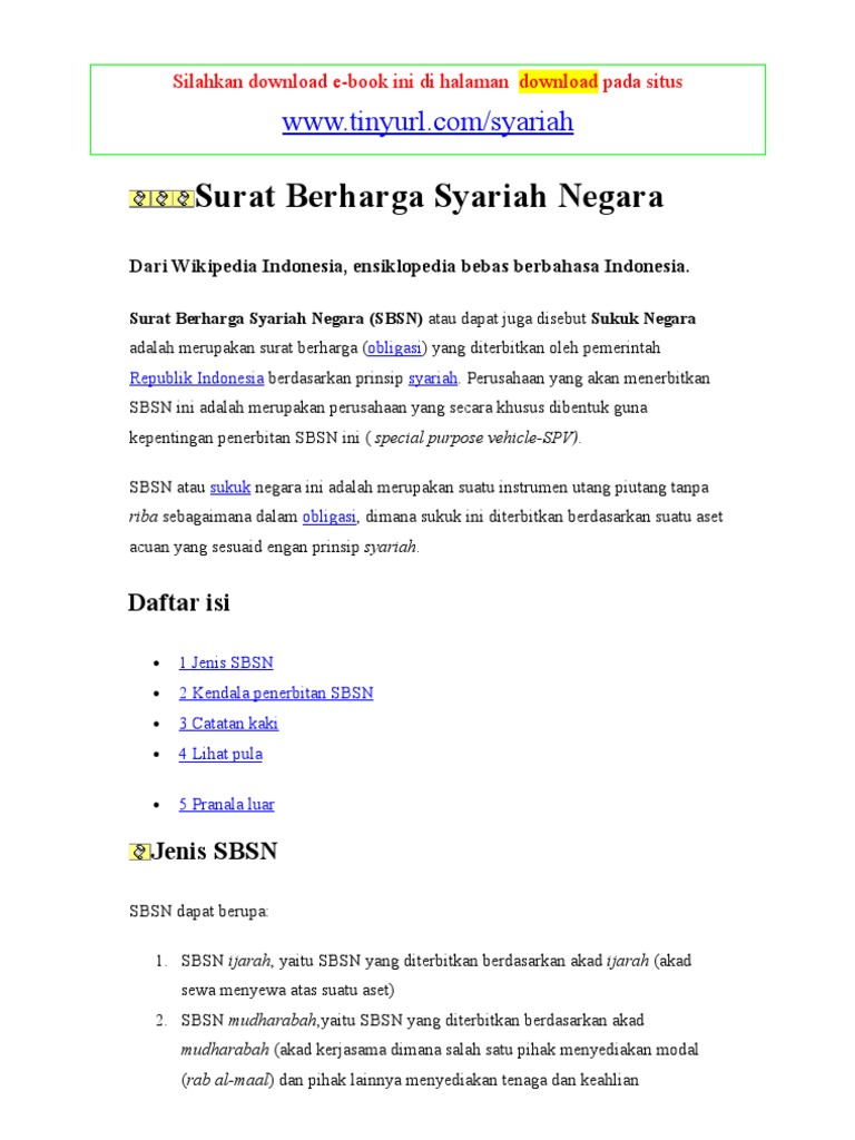 Surat Berharga Syariah Negara