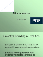 Micro-Evolution 2012-2013