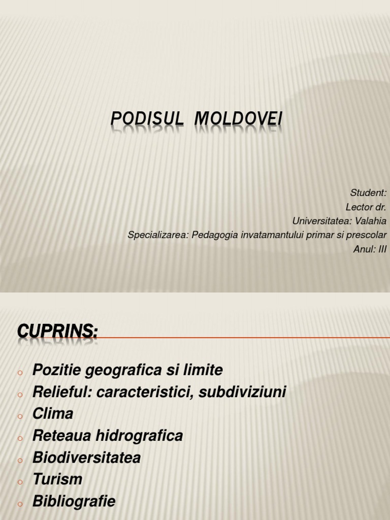 Podisul Moldovei | PDF
