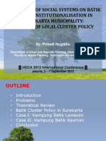 HDCA 2012_Batik Cluster Institutionalisation_Prihadi Nugroho (Slide)
