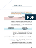 Empresário Individual, EIRELI e Sociedade Empresária