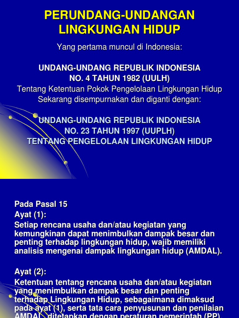 Undang-Undang Lingkungan Hidup