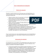 Criterios e Instrumentos de Evaluación