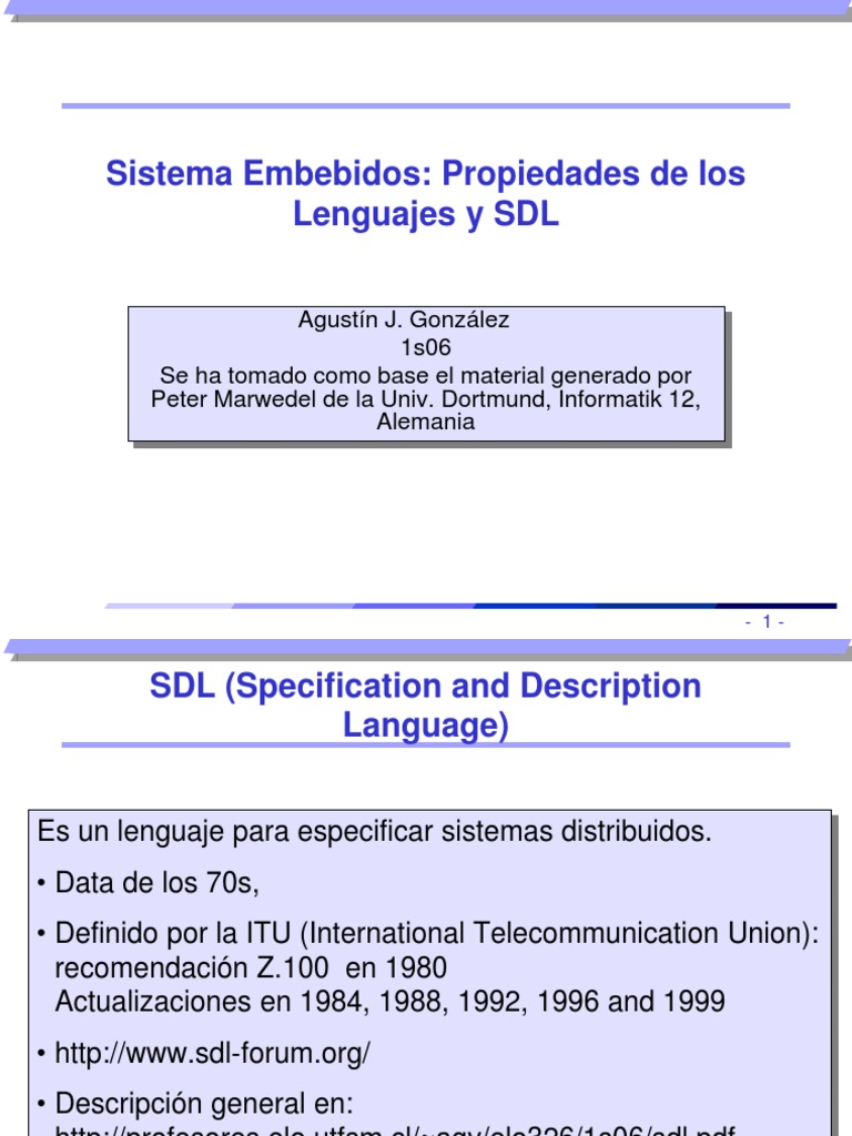 Introducción al Lenguaje SDL | PDF | Lenguaje de programación ...