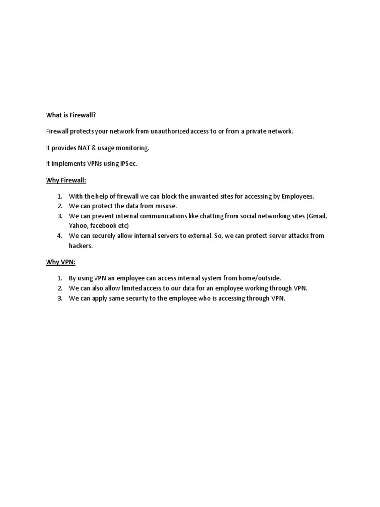 Understanding Firewalls and VPNs | PDF