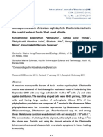 Monospecific Bloom of Noxious Raphidophyte Chattonella Marina in the Coastal Water of South West Coast of India