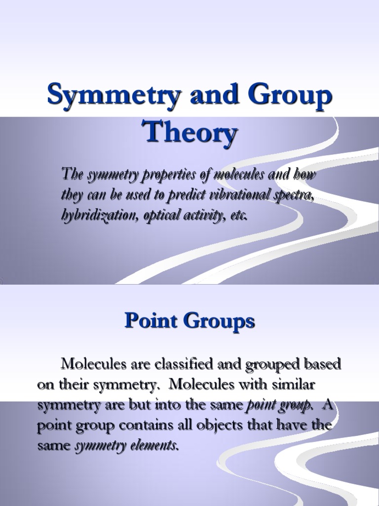 Symmetry and Group Theory | PDF