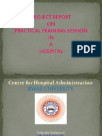 Project Report ON Practical Training Session IN A Hospital