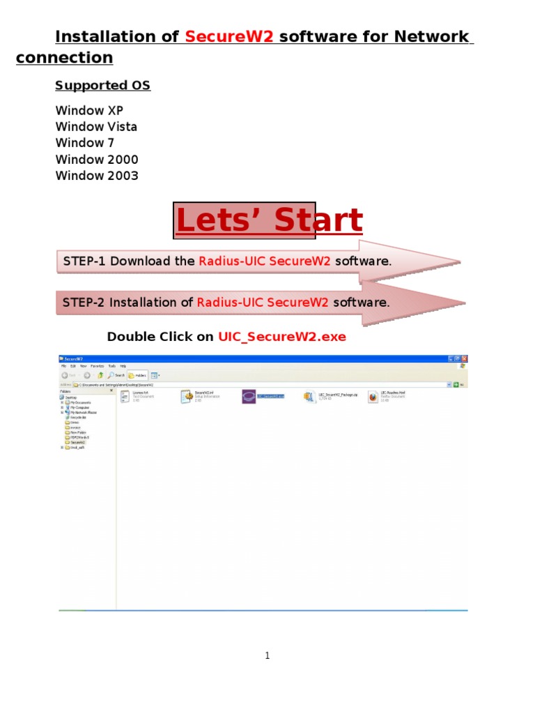 SecureW2 Software Installation Guide | PDF | Communications Protocols ...