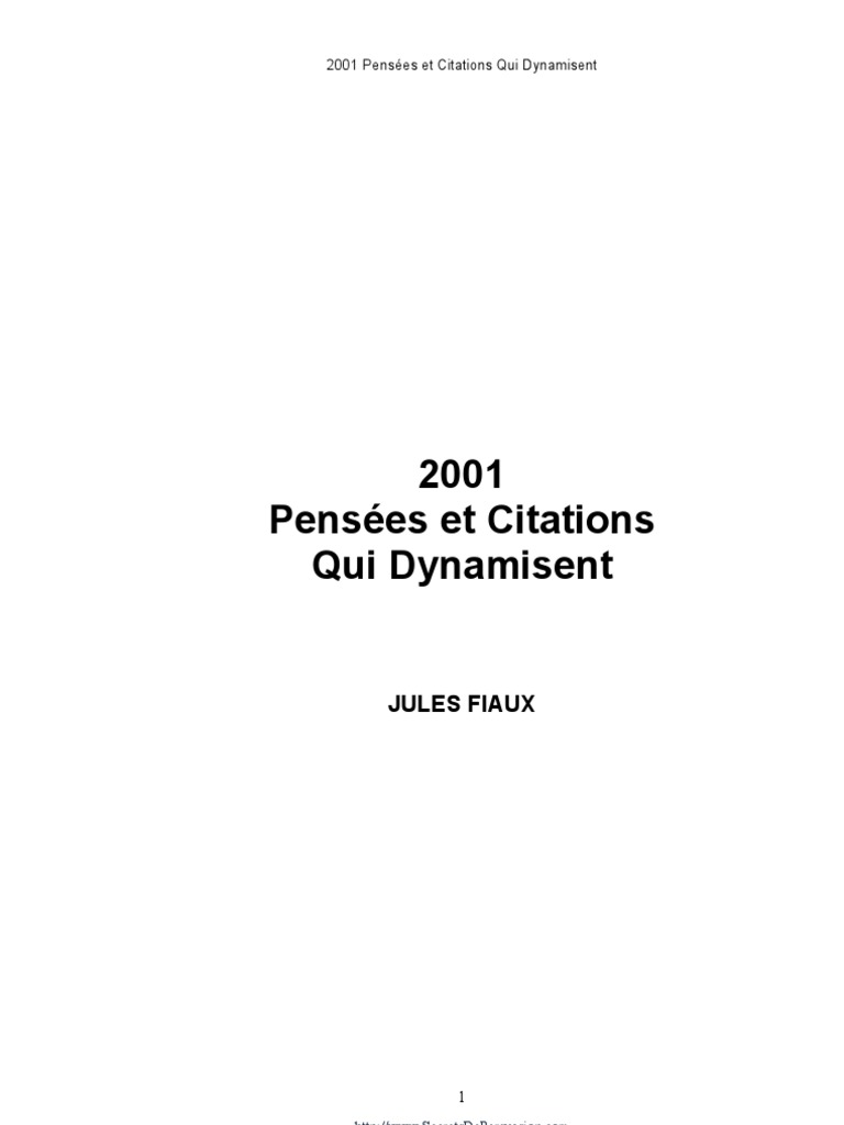 01 Pensees Et Citations Pdf Liberte Dieu