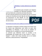 Alta de Máquina Windows 7 Como Cliente de Un Dominio de Windows 2008