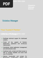 Solution Manager: "Your Trusted IT Partner"