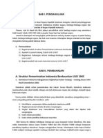 Struktur Pemerintahan RI, Isi Pokok Batang Tubuh Hubungan Antara Lembaga Negara Dan HAM