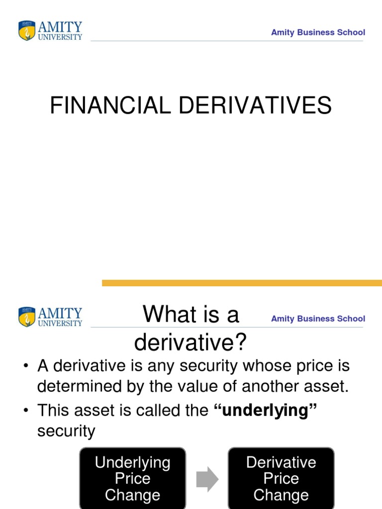 Financial Derivatives Overview | PDF