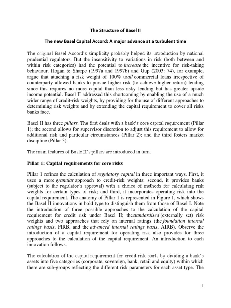 The Structure of Basel II | PDF | Basel Ii | Securitization