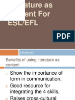 Literature As Content For Esl/Efl