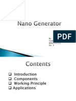 Nano Generator Converts Mechanical Energy to Electricity