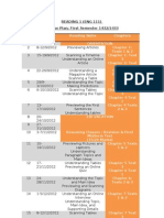 Reading 1 Course Plan