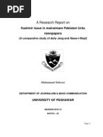 Download Kashmir issue in mainstream Pakistani Urdu newspapers by Tahseen Khan SN113626115 doc pdf