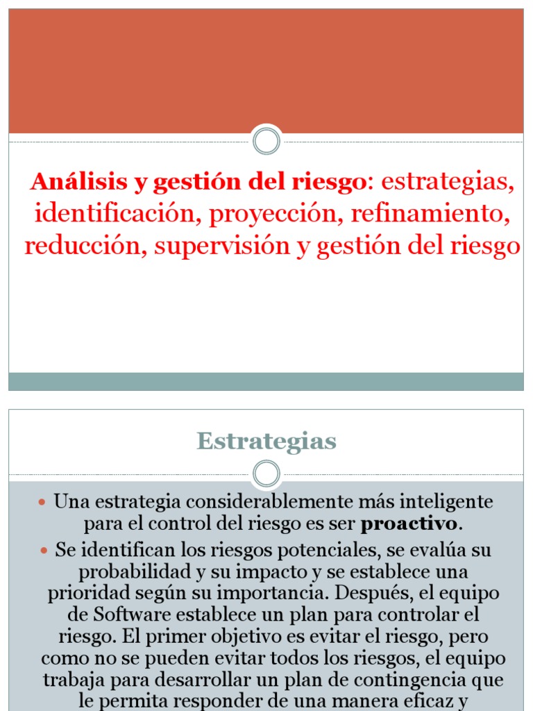 Estrategias para la Gestión del Riesgo | PDF | Software | Cognición
