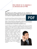 Mejora El Clima Laboral en Tu Empresa e Incrementa La Eficiencia de Tu PYME