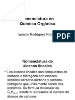 Nomenclatura en Química Orgánica