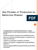 Ang Paghina at Pagbagsak NG Imperyong Romano