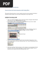 Steps To Follow: Zoom in Zoom Out Flash Animation With Fading Effect