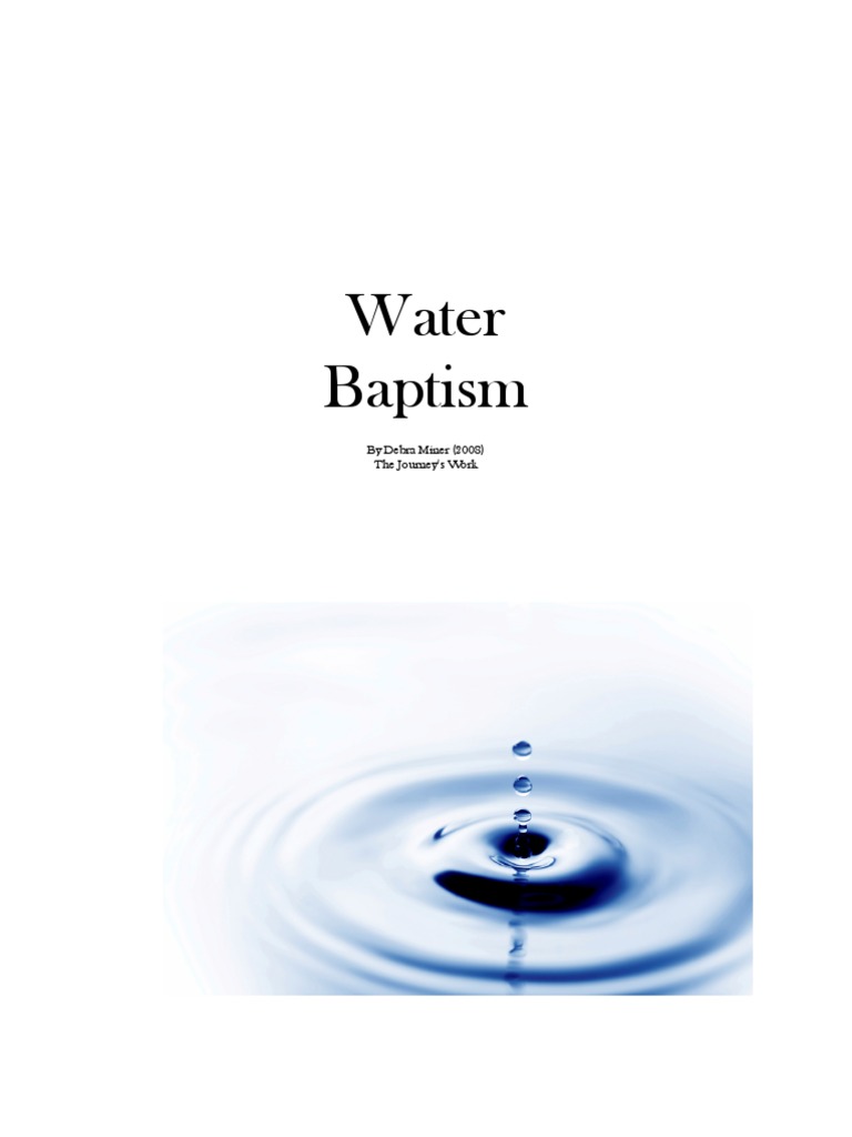 Water Baptism PDF Baptism Acts Of The Apostles