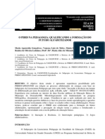 O PIBID NA PEDAGOGIA QUALIFICANDO A FORMAÇÃO DO FUTURO ALFABETIZADOR