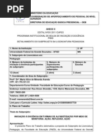 INICIAÇÃO À DOCÊNCIA EM TURMAS DE ALFABETIZAÇÃO POR MEIO DE MONITORIA AÇÃO, REFLEXÃO, AÇÃO