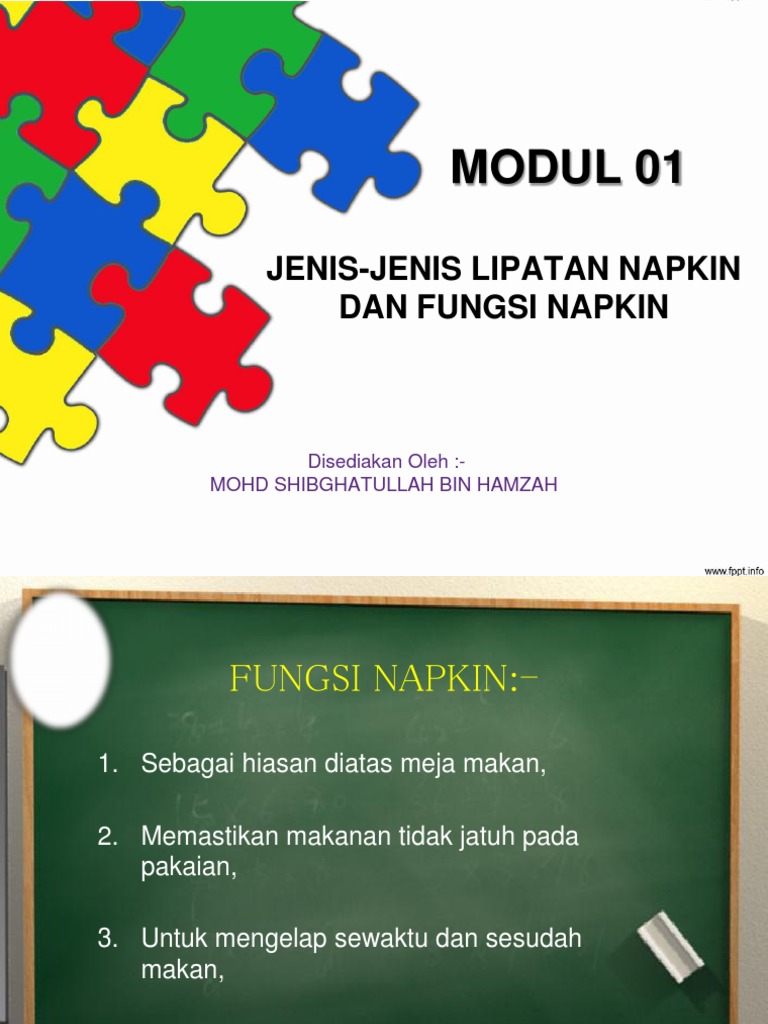 Jenis Dan Fungsi Lipatan Napkin Jenis Dan Fungsi Lipatan Napkin