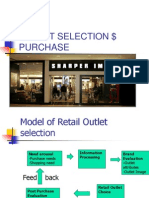 Outlet Selection $ Purchase