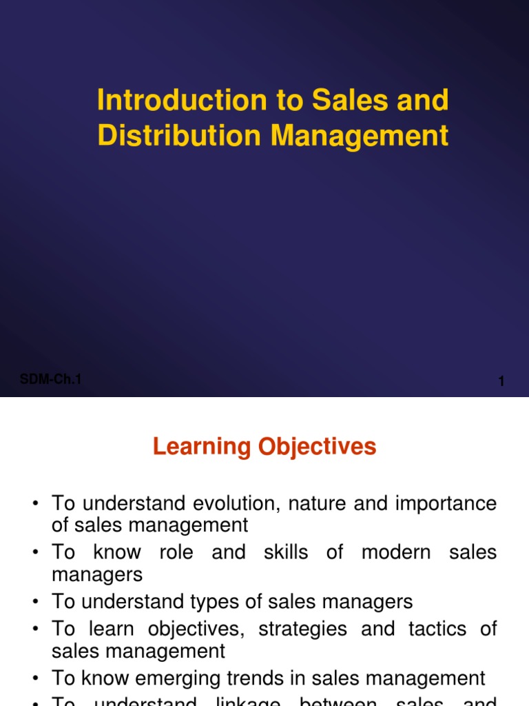 Sales and Distribution Management | PDF | Sales | Retail
