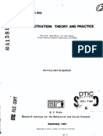 Work Motivation: Theory and Practice: Technical Report 553