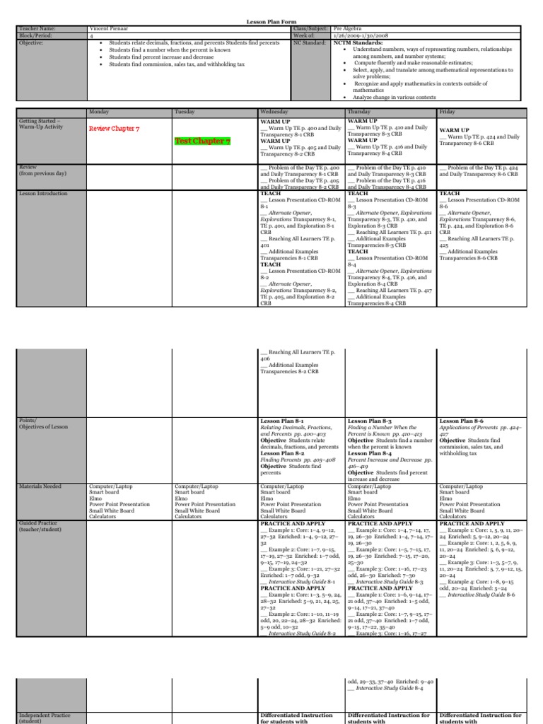 Lesson Plan Week 21 | PDF | Business