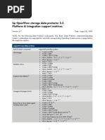 HP Openview Storage Data Protector 5.5 Platform & Integration Support Matrices